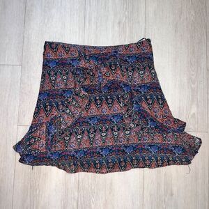 Lost + Wander Mini Skirt Abstract Design with Bow Women's Small